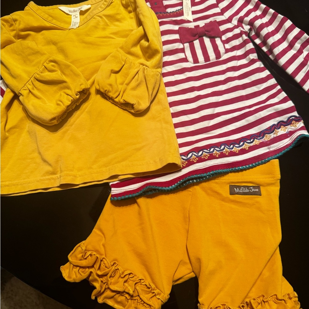 Matilda Jane Kids Pajama Set - Yellow and Purple